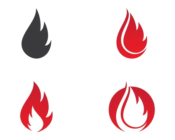 Fuoco fiamma logo modello — Vettoriale Stock