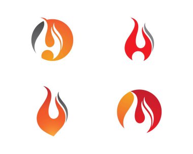 ateş alev logosu şablonu