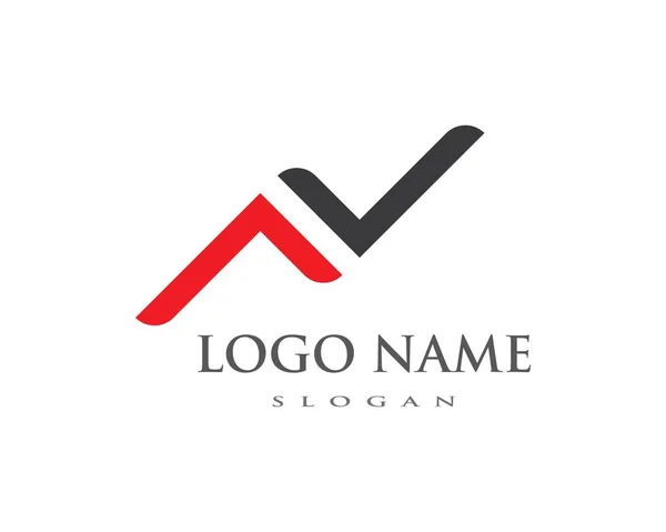 A V Лист Логотип Бізнес — стоковий вектор