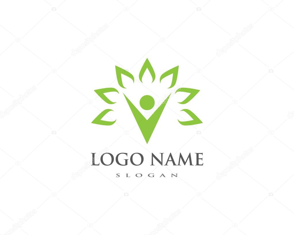 Human character logo sign,Health care logo