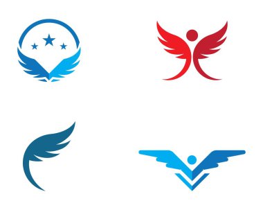 Şahin kanat Logo şablonu