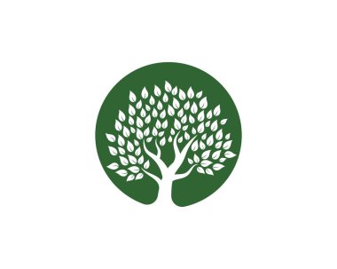 Ağaç simgesi logo şablonu