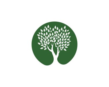 Ağaç simgesi logo şablonu