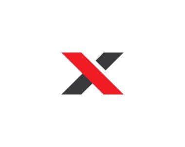 X Harfi Logo Şablonu
