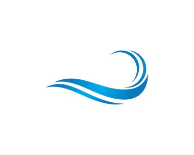 Su Dalgası sembolü ve simge logo şablonu 