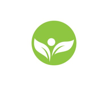 Ağaç yaprak vektör logo tasarımı