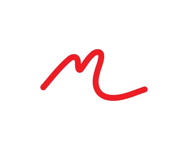 M lettera modello logo — Vettoriale Stock