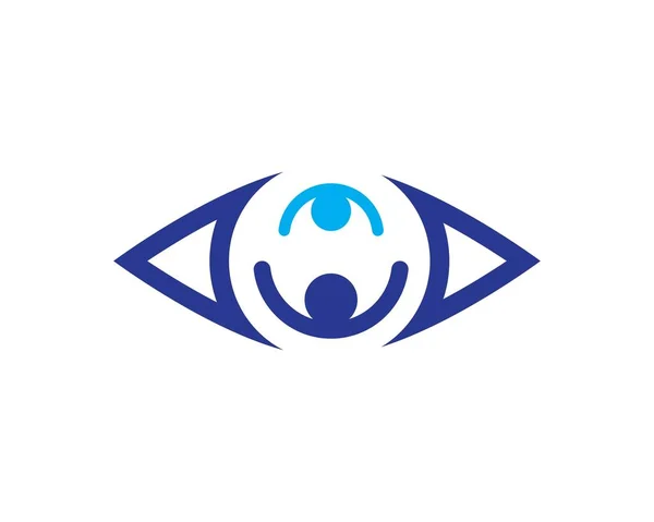 目のケアのベクトルのロゴ — ストックベクタ