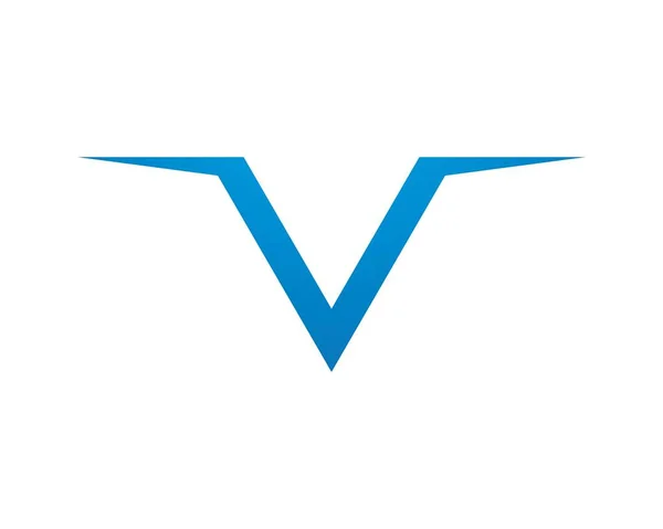V plantilla de logotipo de letra — Vector de stock