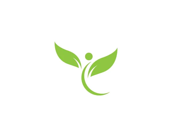 Logos de ecologia folha verde elemento natureza — Vetor de Stock