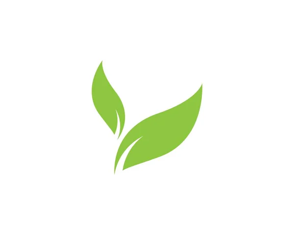 Logos de ecologia folha verde elemento natureza — Vetor de Stock