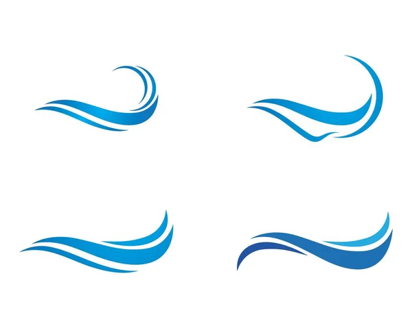 Símbolo de ola de agua e icono Logo Template — Archivo Imágenes Vectoriales