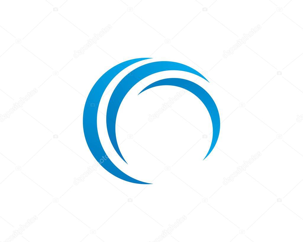 Water Wave symbol and icon Logo Template vector