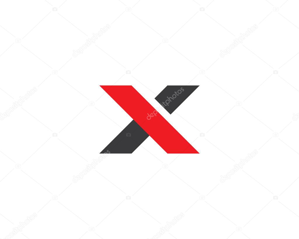 X Letter Logo Template vector icon design