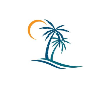 Palmiye ağacı logo şablonu