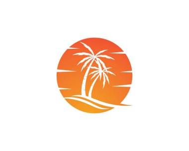 Palmiye ağacı logo şablonu