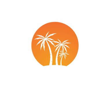Palmiye ağacı logo şablonu