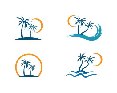 Palmiye ağacı logo şablonu