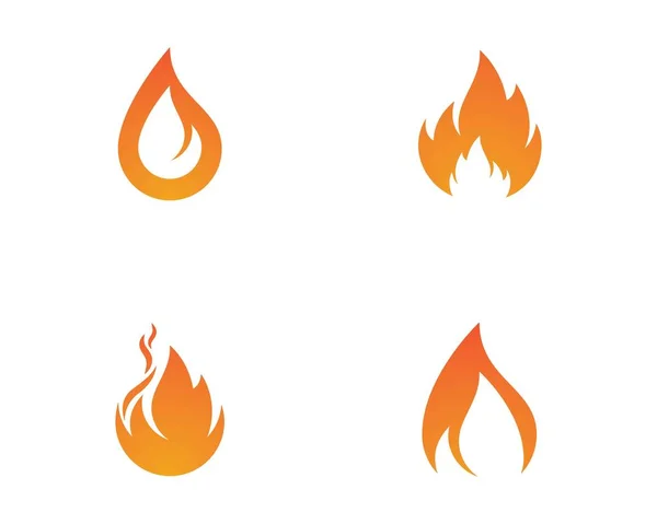 Modèle de logo flamme de feu — Image vectorielle