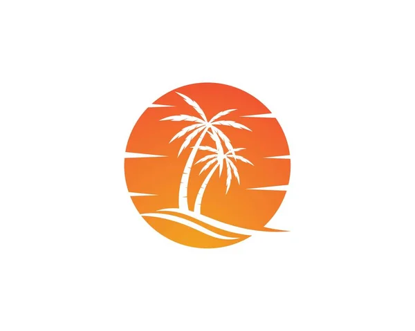 Plantilla de logotipo de palmera — Archivo Imágenes Vectoriales