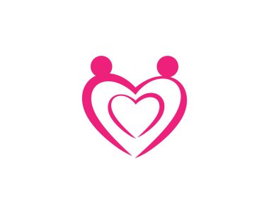 Aşk Logo vektör simgesi 