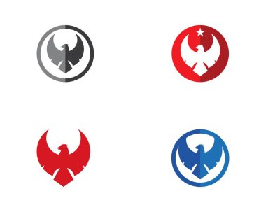 Şahin kartal logo şablonu