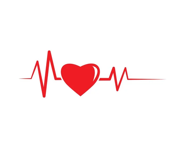 Batimento cardíaco vetor de linha — Vetor de Stock