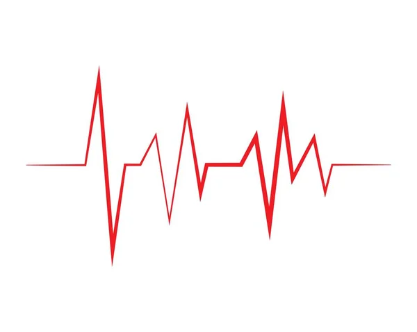 Herzschlag-Linienvektor — Stockvektor