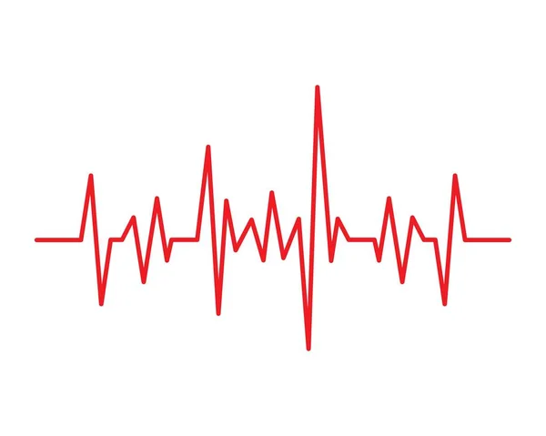 Herzschlag-Linienvektor — Stockvektor