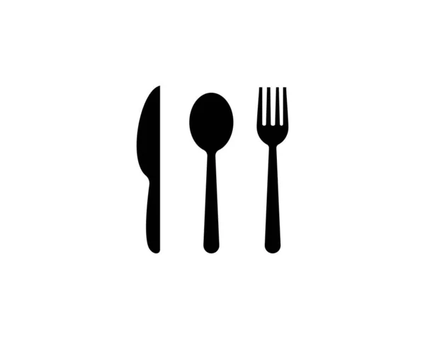 叉子和勺子图标 — 图库矢量图片