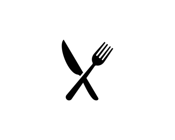 Icona forchetta e cucchiaio — Vettoriale Stock