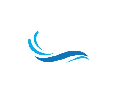 Su Dalgası sembolü ve simge logo şablonu