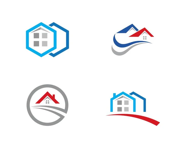 Mülkiyet ve inşaat logosu tasarımı — Stok Vektör