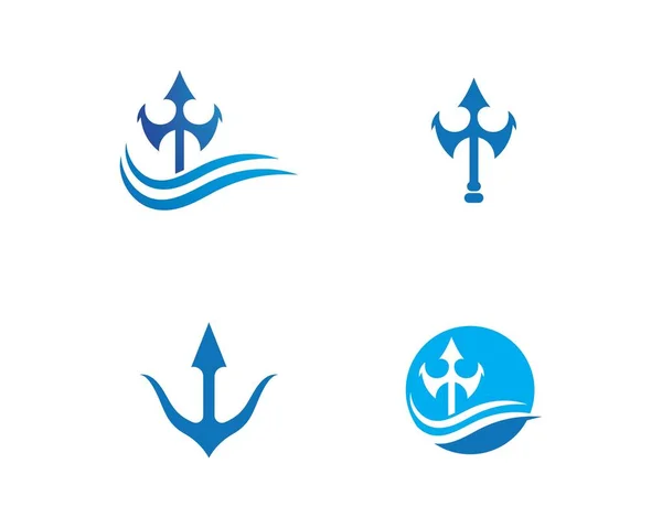 Plantilla de logotipo Trident — Archivo Imágenes Vectoriales