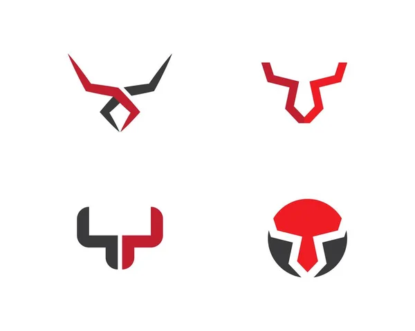 Bull Taurus logotipo modelo —  Vetores de Stock