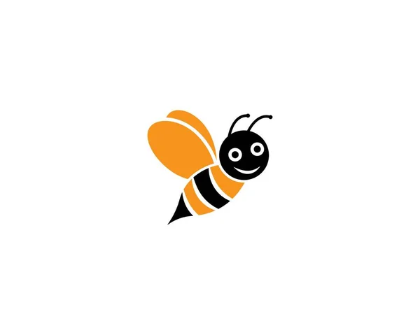 Modèle de logo abeille — Image vectorielle