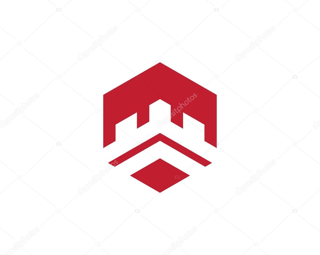 Castle logo vector templat