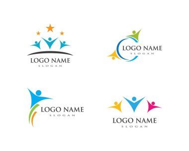 Evlat Edinme ve Toplum Bakımı Logo şablonu vektör simgesi