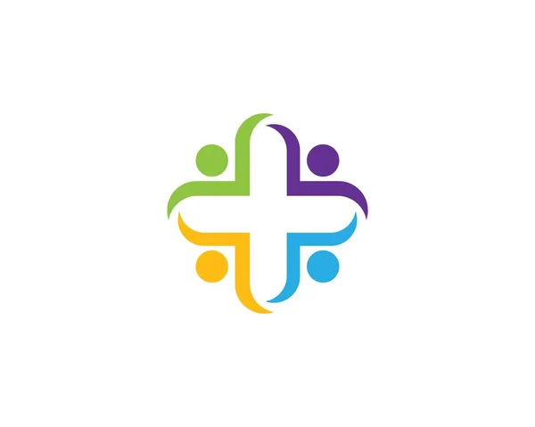 Sağlık tıbbi logo şablonu — Stok Vektör