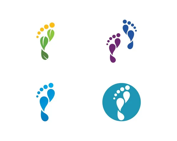足のイラストロゴベクトル — ストックベクタ