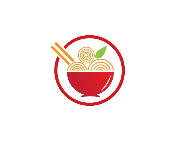 Diseño del logotipo de fideos — Vector de stock