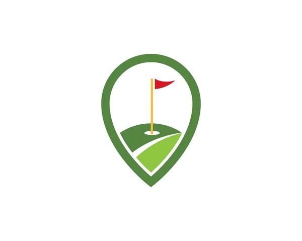 ゴルフのロゴのテンプレート — ストックベクタ