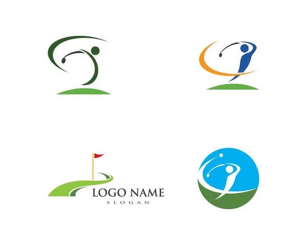 Modèle de logo de golf — Image vectorielle