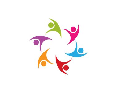 Topluluk, ağ ve sosyal simge tasarım şablonu