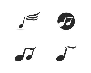 Müzik Notası Simge Vektörü