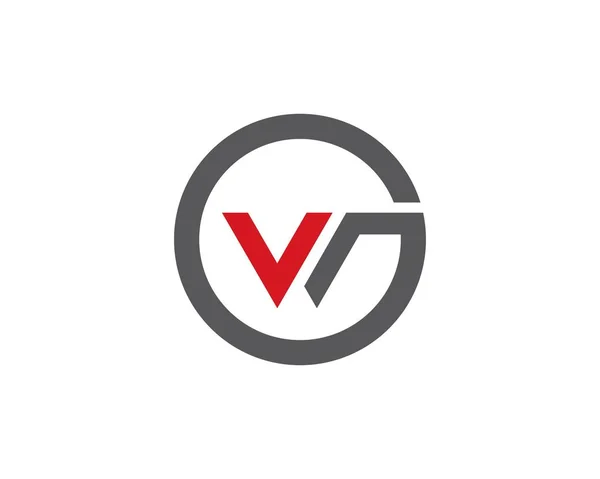 V W Carta Logo Negocio — Vector de stock