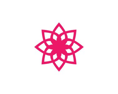 Çiçek logo şablonu