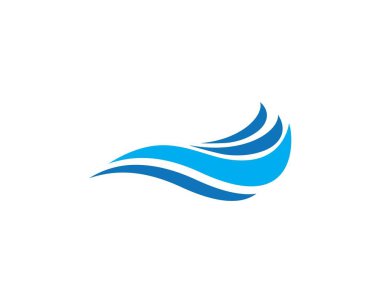 Su Dalgası sembolü ve simge logo şablonu 
