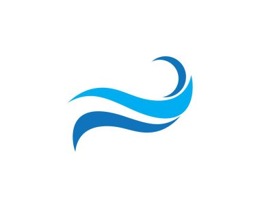 Su Dalgası sembolü ve simge logo şablonu 