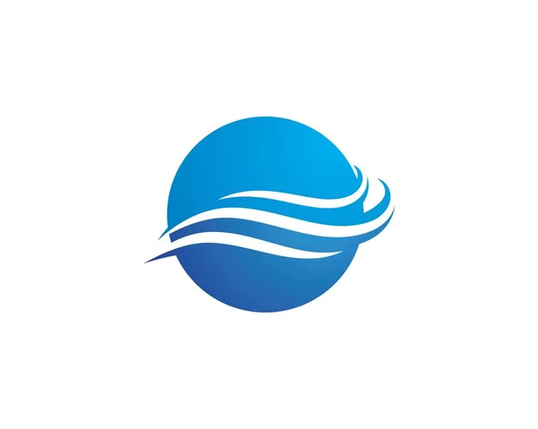 Wasserwelle Symbol und Symbol Logo Vorlage — Stockvektor